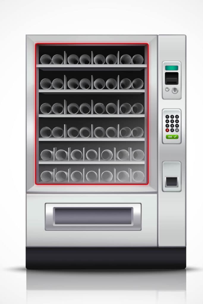 Vending Machine with illuminated front